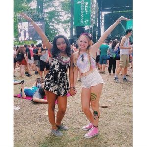 Billabong Black & White Tiedye Embroidered Romper